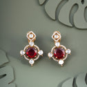 Rosy Ruby Victorian Danglers