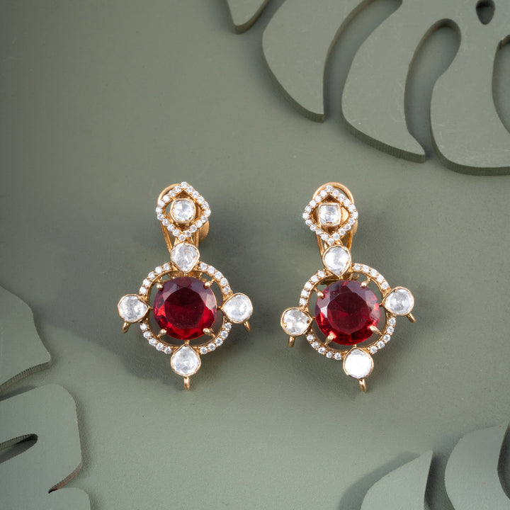 Rosy Ruby Victorian Danglers