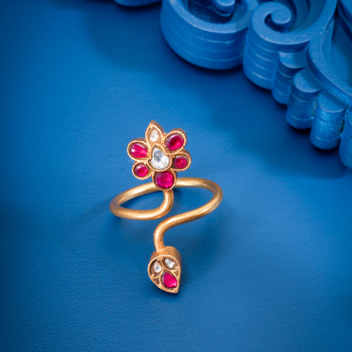 Kundan Blossom Ring