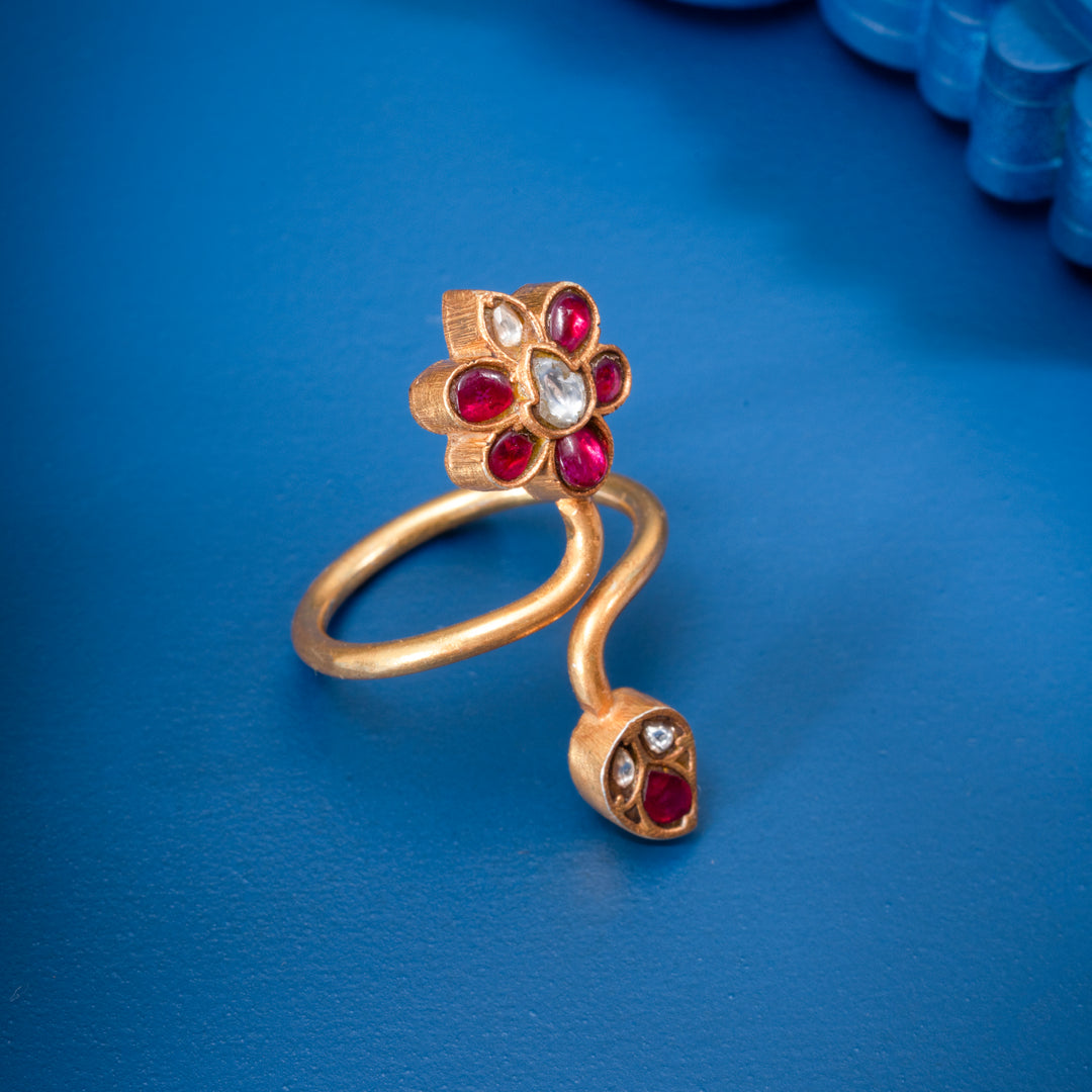 Kundan Blossom Ring