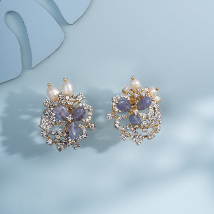 Purple Ivy CZ Pendant Set