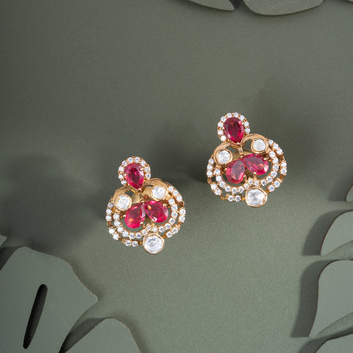 Pear-Pink Victorian Studs