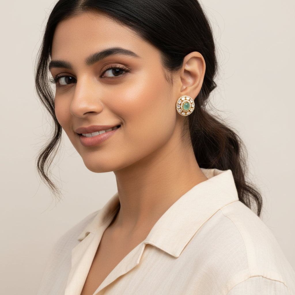Moss & Light Moissanite Studs