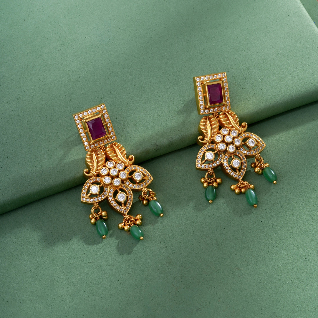 Ruby Dangle Earrings