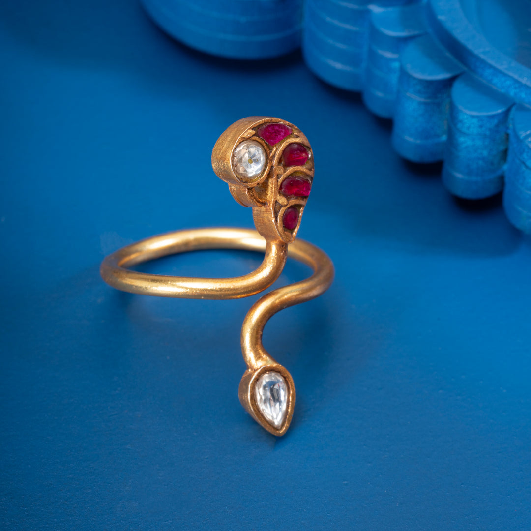 Kundan Mayurika Ring