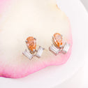 Honey-Pear CZ Studs