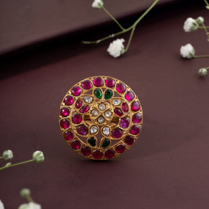 Kundanora Adjustable Ring