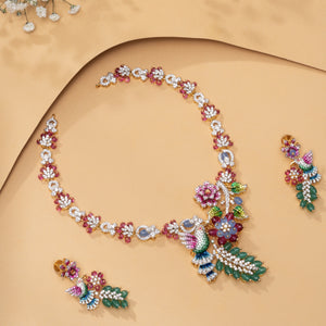 Humming CZ Necklace Set