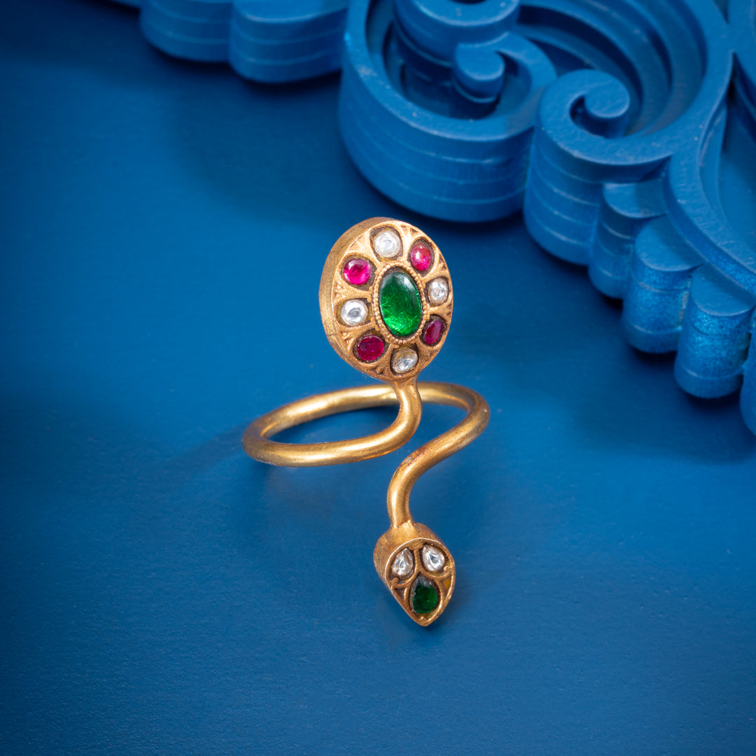 Phoolwari Kundan Ring