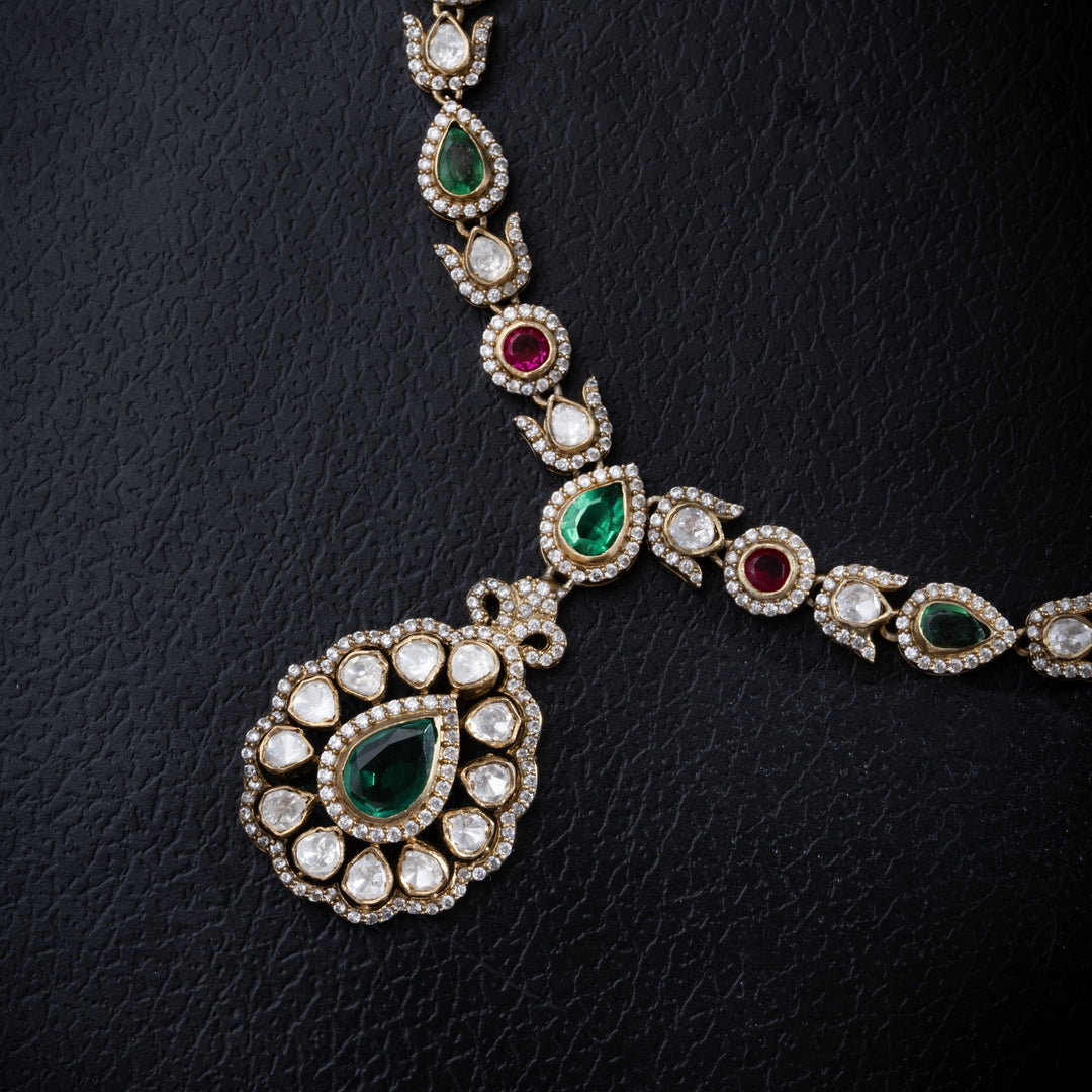 Tri-Gem Victorian Necklace Set