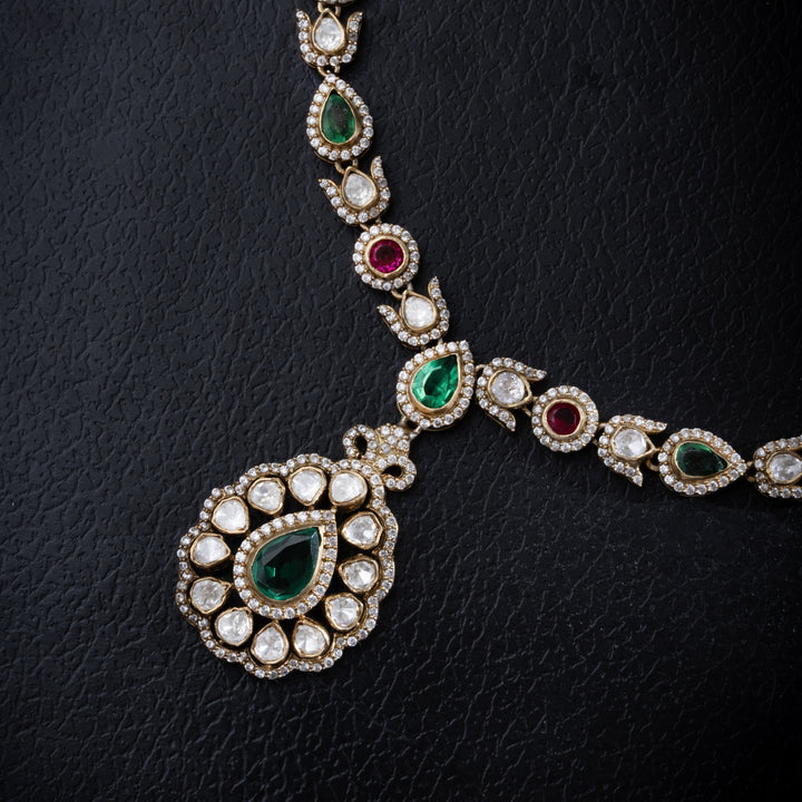 Tri-Gem Victorian Necklace Set