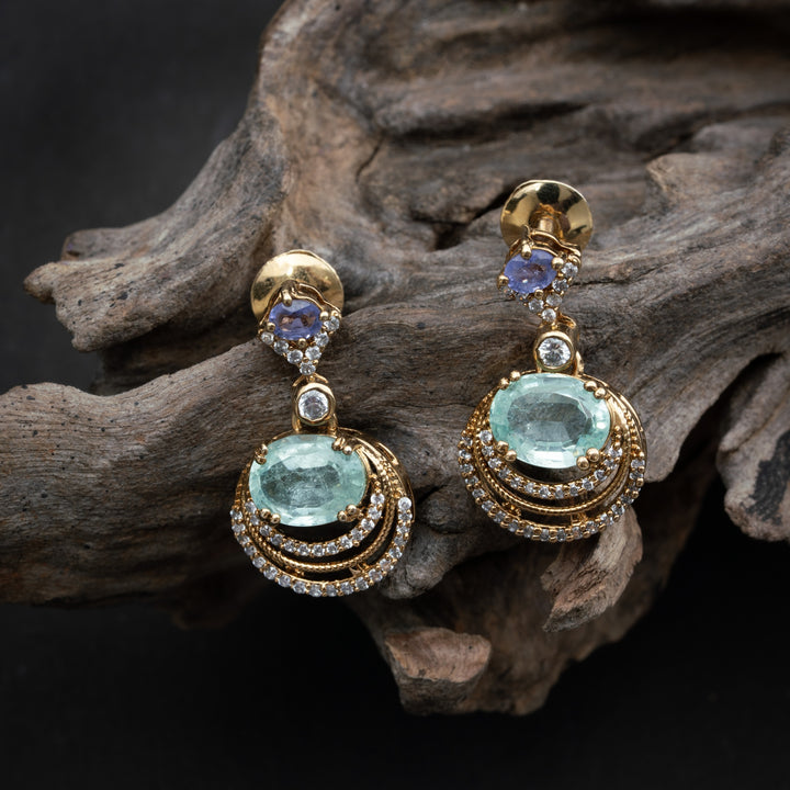 Oval Aurora Trilight Necklace Set