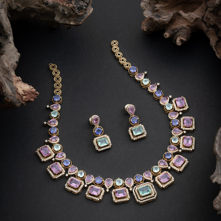 Prism Tricolour Necklace Set