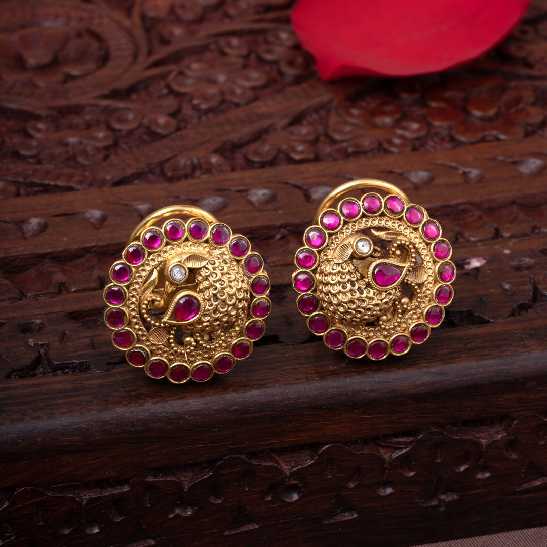 Peacora Kundan Studs