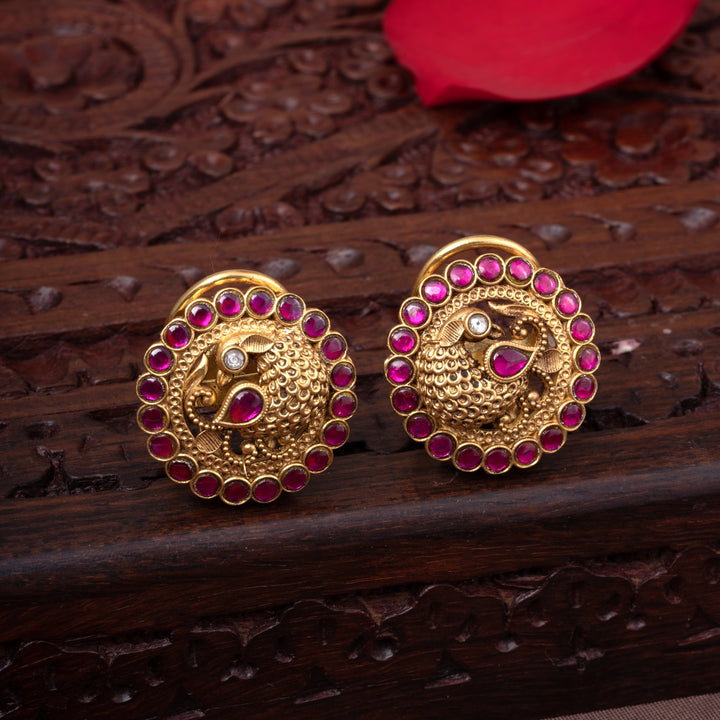 Peacora Kundan Studs