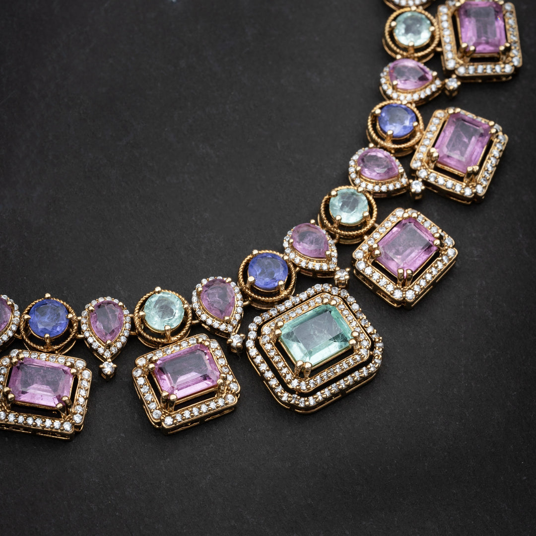 Prism Tricolour Necklace Set