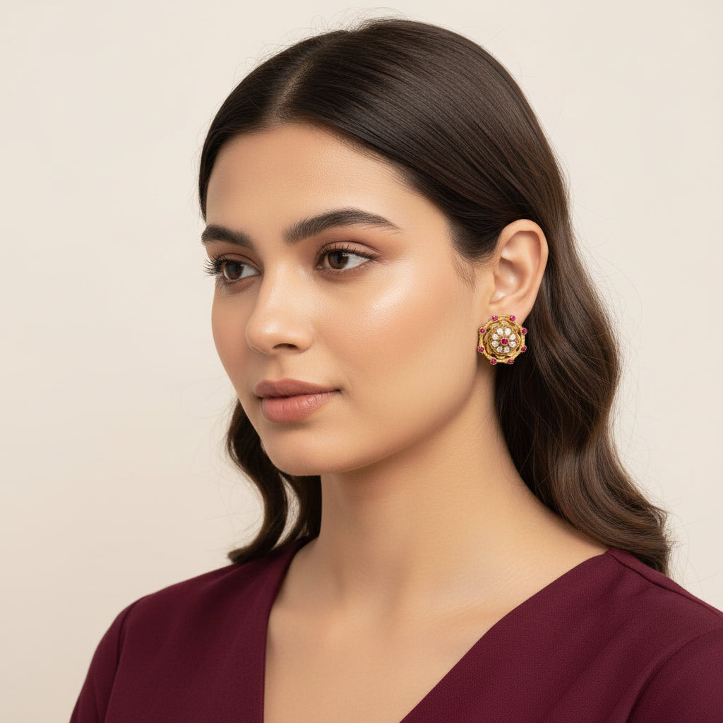 Tarini Gul Kundan Studs