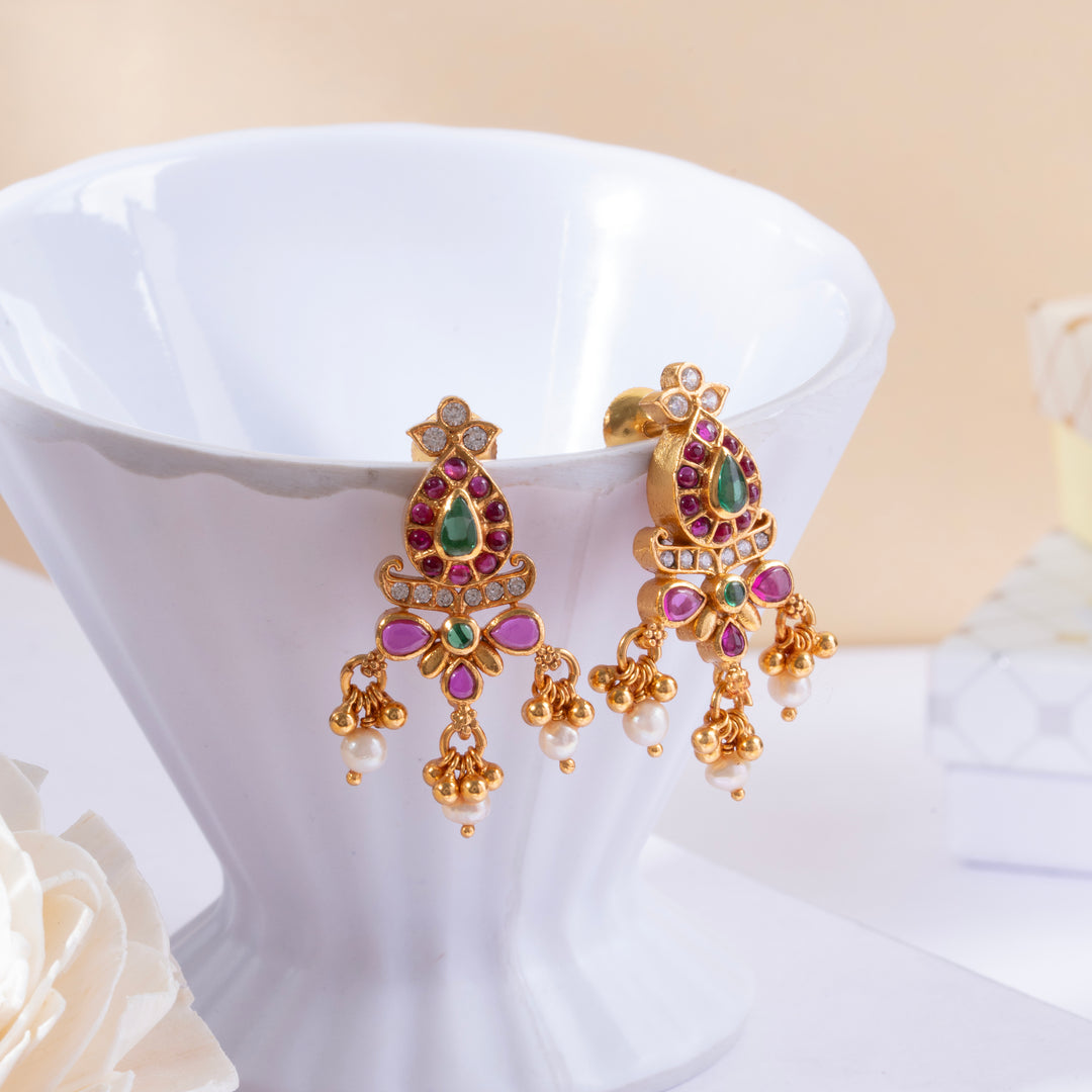 Pear Of Rubi Danglers