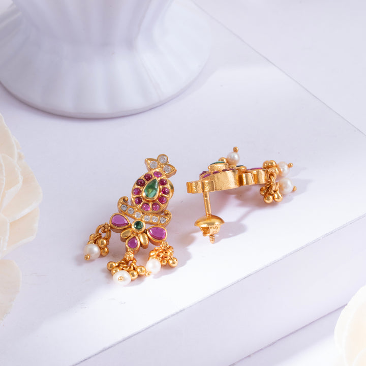 Pear Of Rubi Danglers