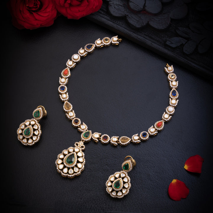 Victorian Navakriti Necklace Set