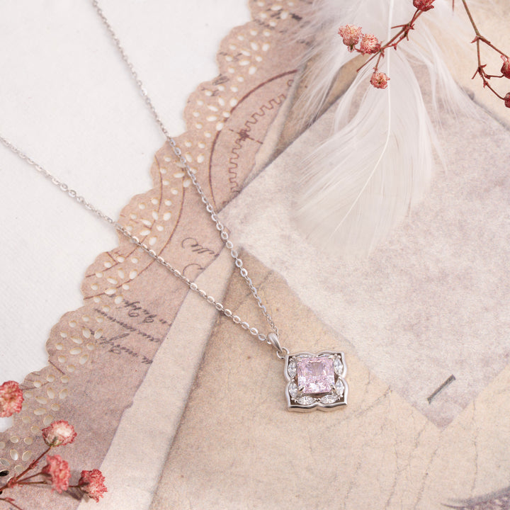 Pink CZ Chain Pendant
