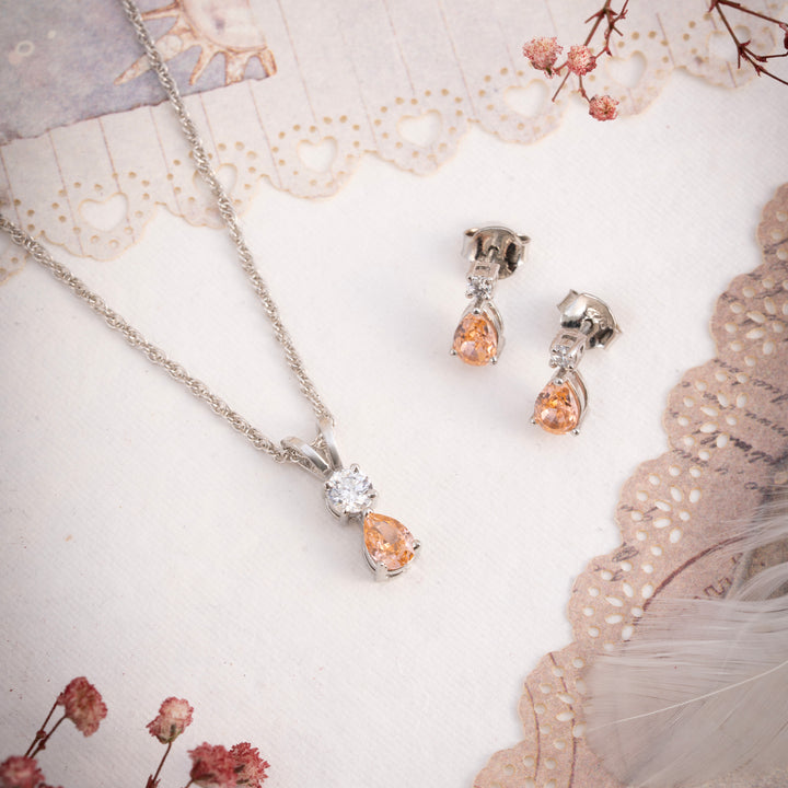 Sunfire CZ Chain Pendant Set