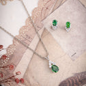 Spring Leaf Chain Pendant Set