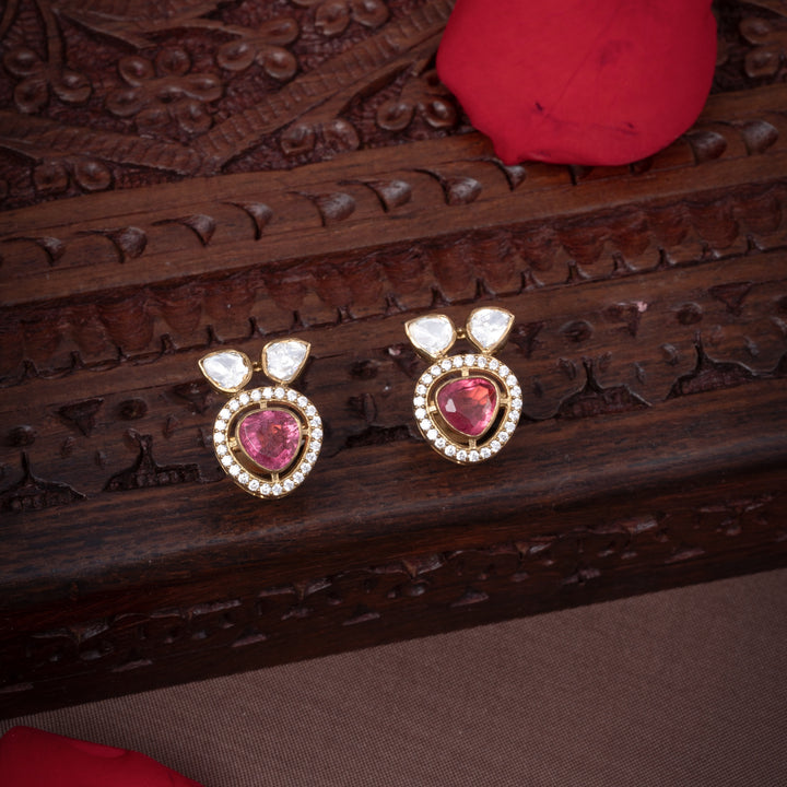 Tria-Blush Victorian Studs
