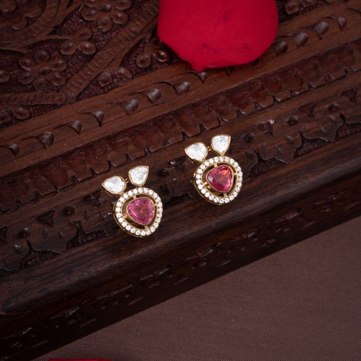 Tria-Blush Victorian Studs