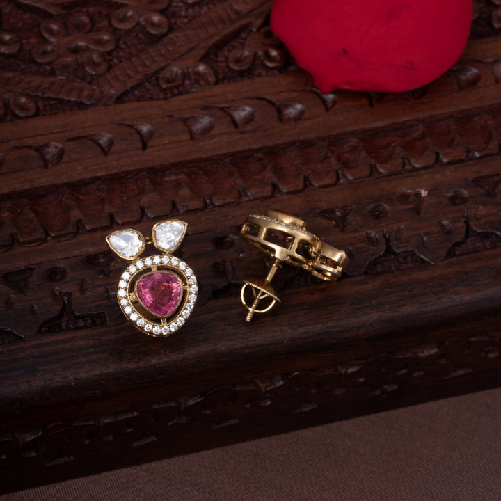 Tria-Blush Victorian Studs