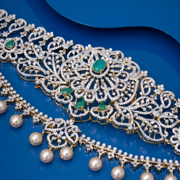 Pearl-Fall CZ Hip Belt