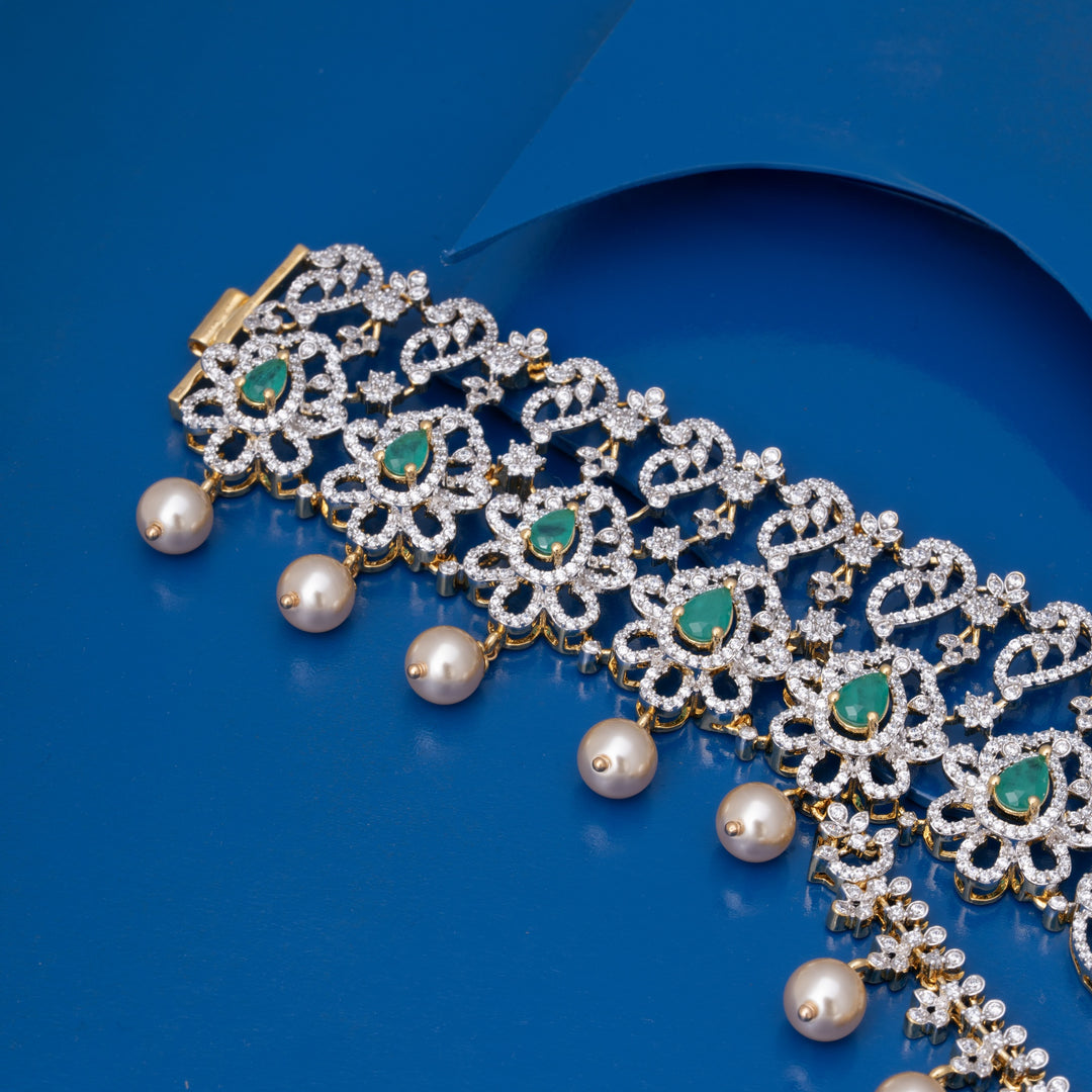 Pearl-Fall CZ Hip Belt