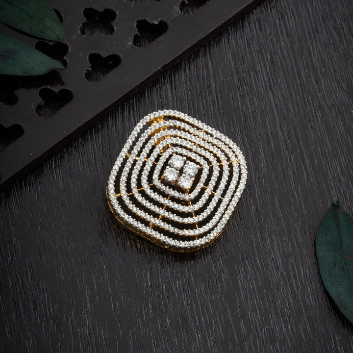 Facet-Cube CZ Pendant Set