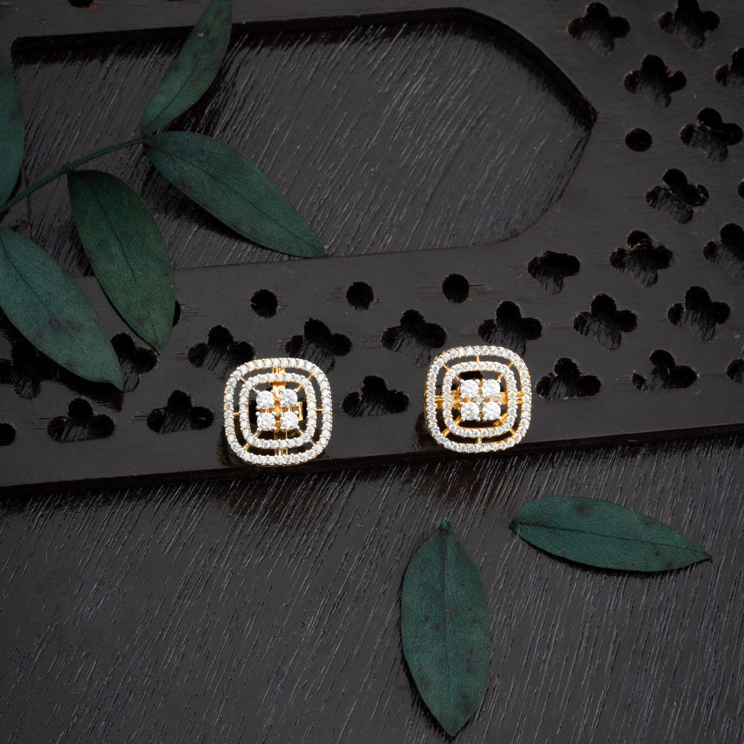 Facet-Cube CZ Pendant Set