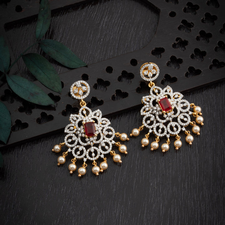 Red-Ruby CZ Pendant Set