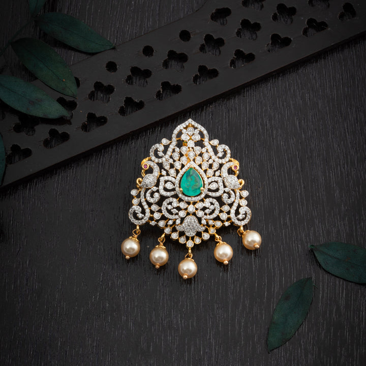 Pearl-Tailed CZ Pendant