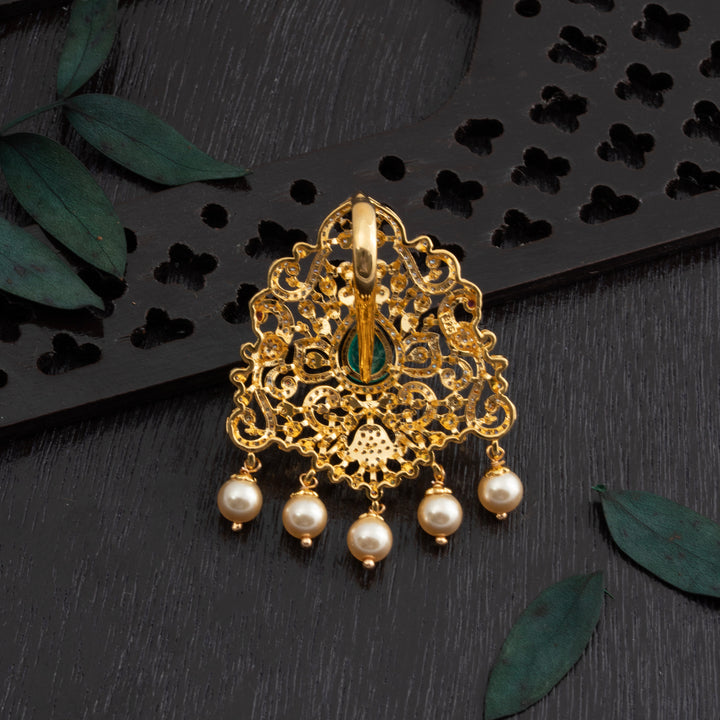 Pearl-Tailed CZ Pendant