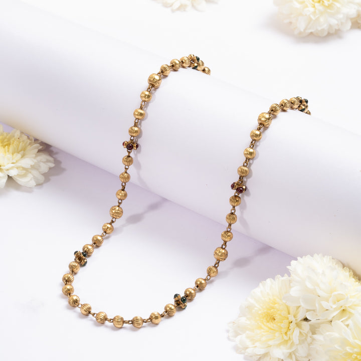 Swapna Gold-Beaded Mala