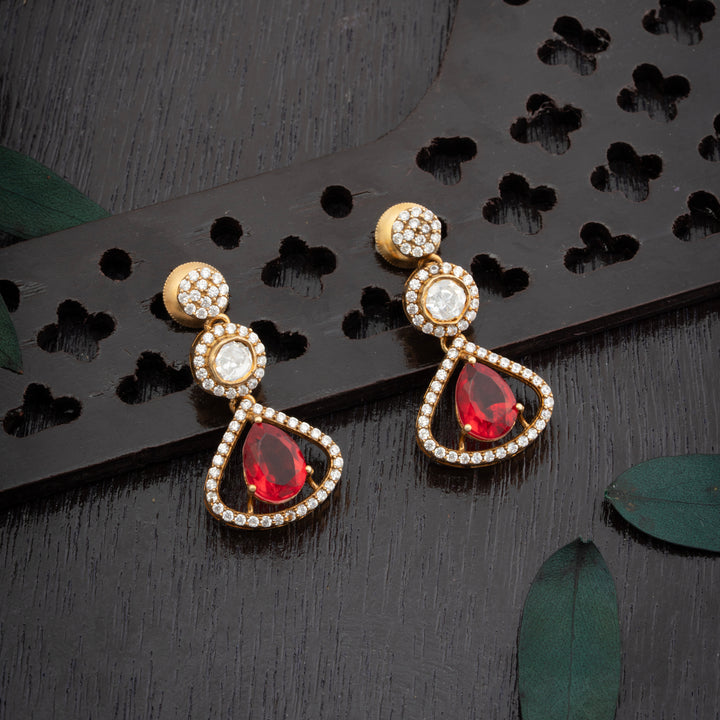 Rubeya Moissanite Danglers