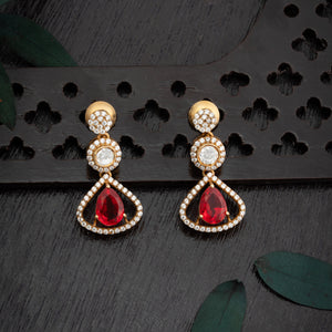 Rubeya Moissanite Danglers