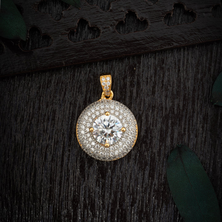 Rondelle CZ Pendant Set