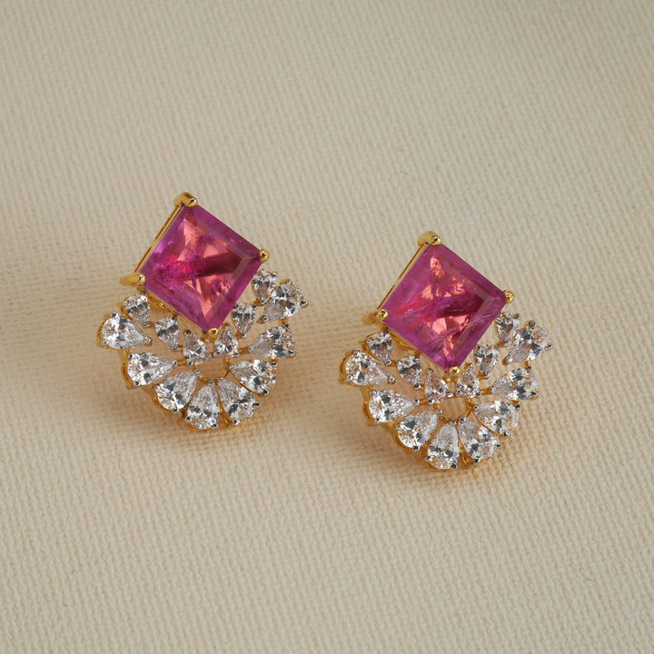Fuchsia Gleam Chain Pendant Set