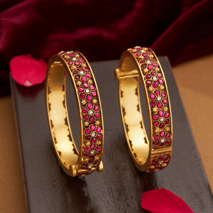 Phooltaraa Kundan Bangles