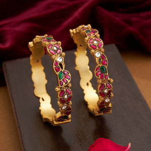 Mayurdiva Kundan Bangles