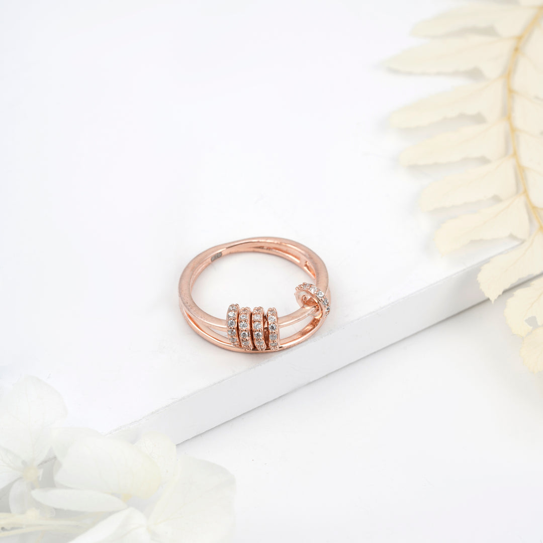 CZ Rosetone Ring