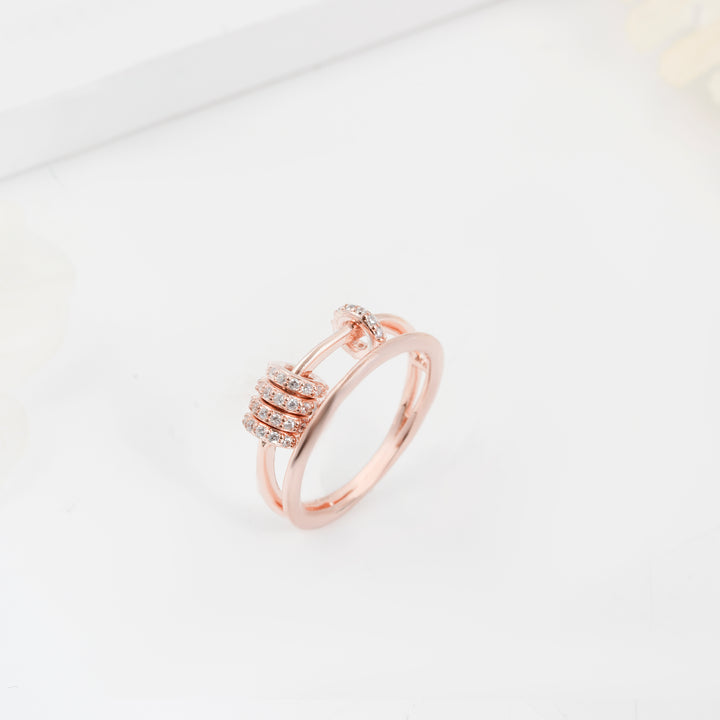 CZ Rosetone Ring