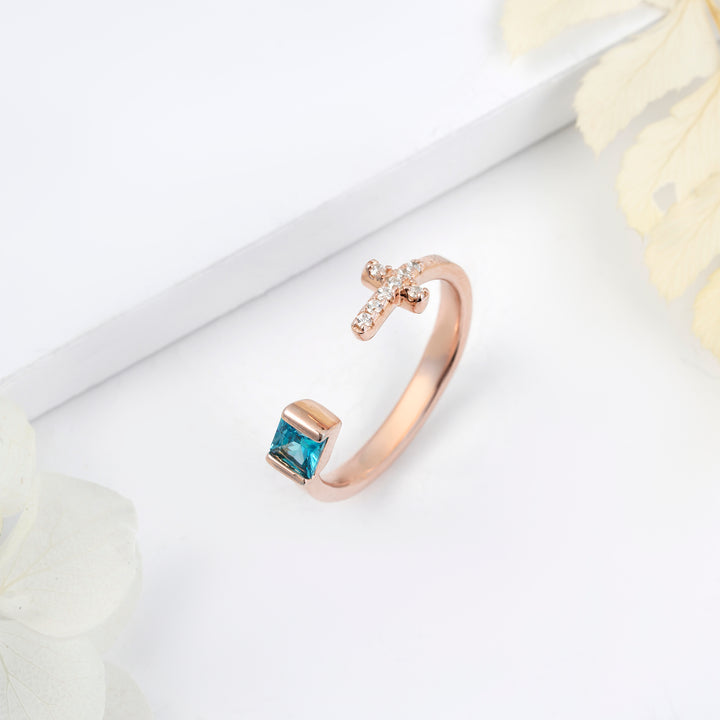 Azure Sky Cross Ring