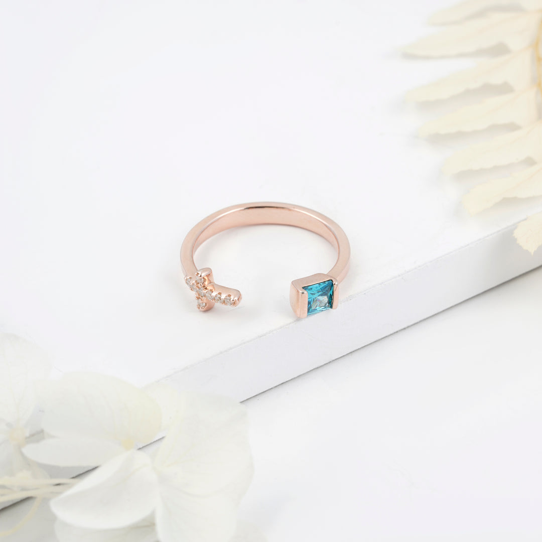 Azure Sky Cross Ring