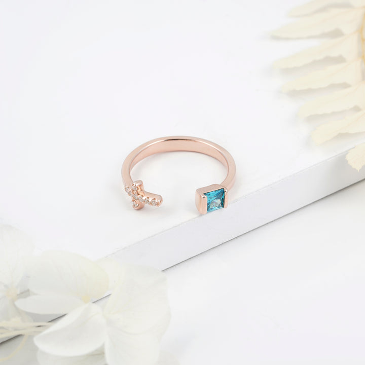 Azure Sky Cross Ring