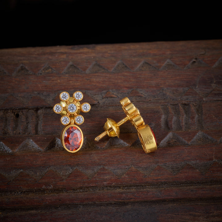 Kesariya Phool Studs